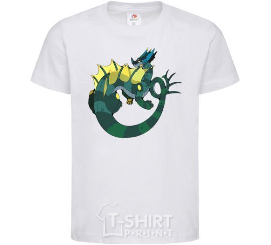 Kids T-shirt The dragon's tail White фото