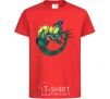 Kids T-shirt The dragon's tail red фото