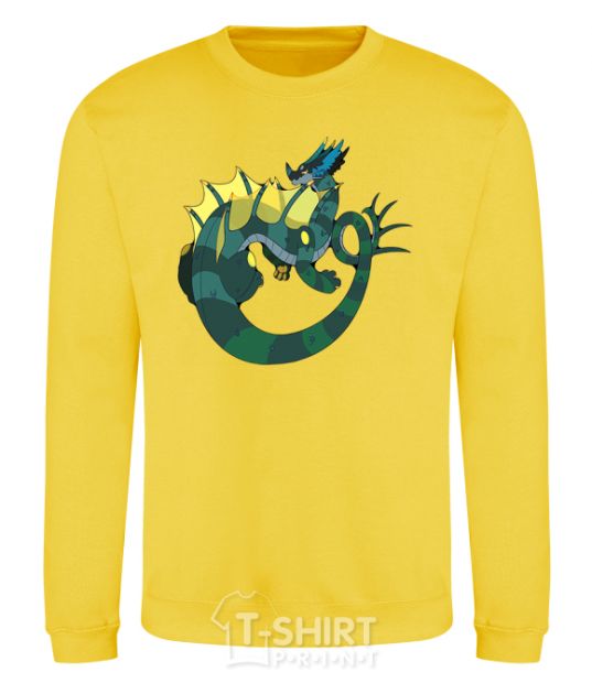Sweatshirt The dragon's tail yellow фото