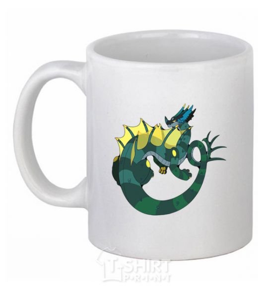 Ceramic mug The dragon's tail White фото
