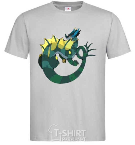 Men's T-Shirt The dragon's tail grey фото