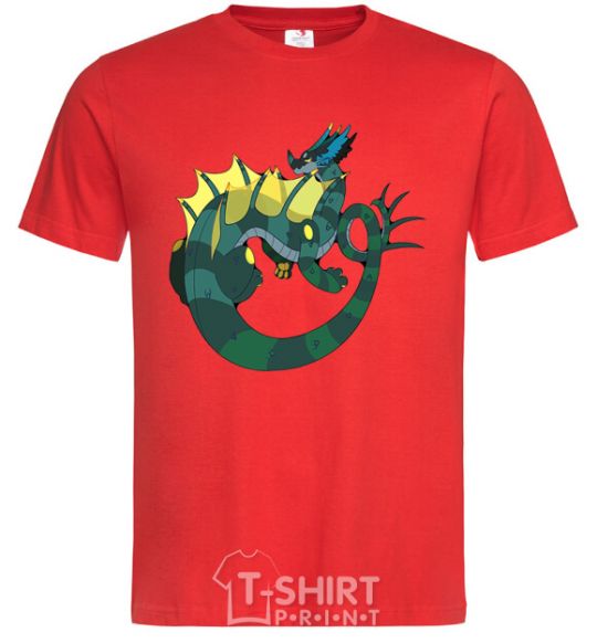 Men's T-Shirt The dragon's tail red фото