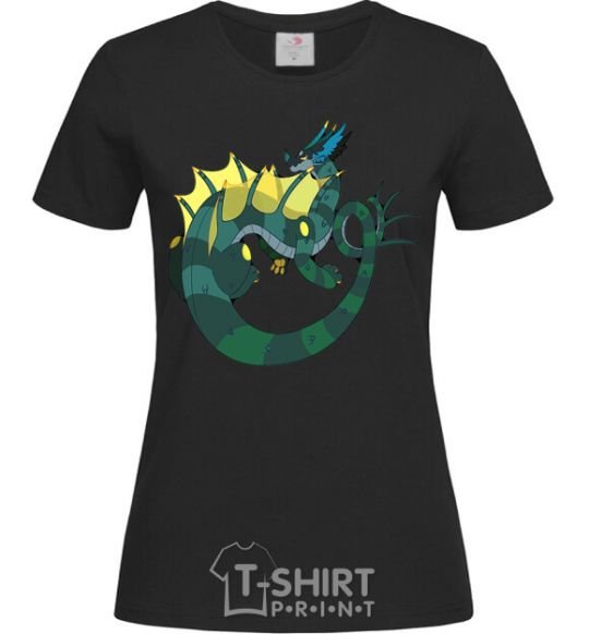 Женская футболка Хвост дракона Черный фото
