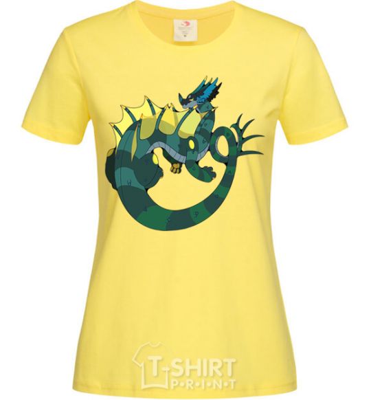 Женская футболка Хвост дракона Лимонный фото