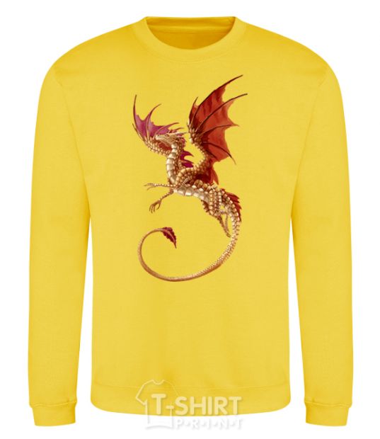 Sweatshirt Flying dragon yellow фото