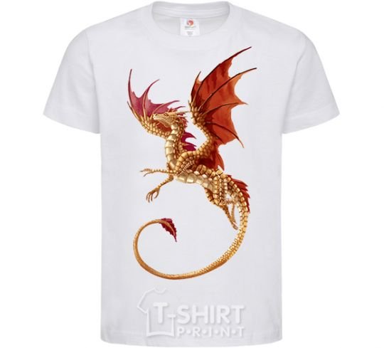 Kids T-shirt Flying dragon White фото