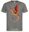 Men's T-Shirt Flying dragon dark-grey фото