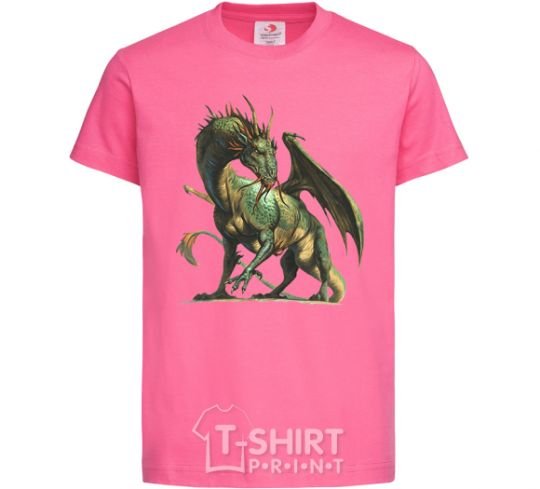 Kids T-shirt Realistic dragon heliconia фото