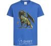 Kids T-shirt Realistic dragon royal-blue фото