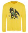 Sweatshirt Realistic dragon yellow фото