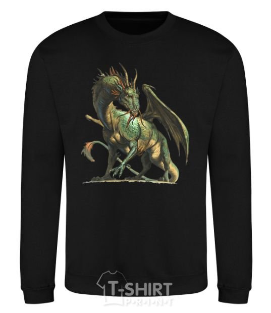 Sweatshirt Realistic dragon black фото