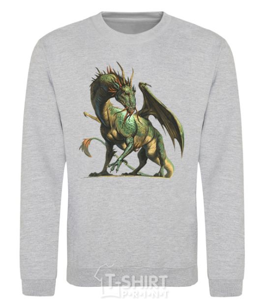 Sweatshirt Realistic dragon sport-grey фото