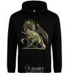 Men`s hoodie Realistic dragon black фото