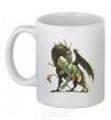 Ceramic mug Realistic dragon White фото