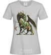 Women's T-shirt Realistic dragon grey фото