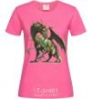 Женская футболка Realistic dragon Ярко-розовый фото