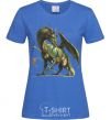 Women's T-shirt Realistic dragon royal-blue фото