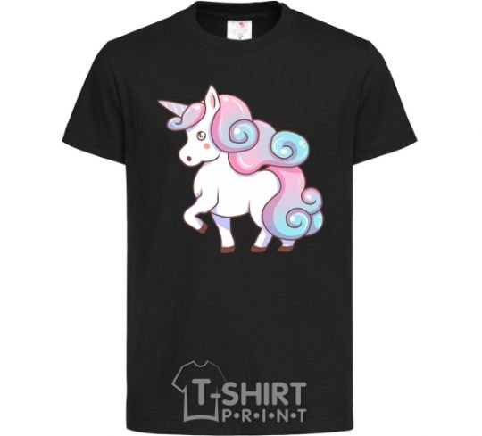 Kids T-shirt Pastel unicorn black фото