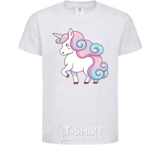 Детская футболка Pastel unicorn Белый фото