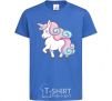 Kids T-shirt Pastel unicorn royal-blue фото