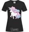 Women's T-shirt Pastel unicorn black фото