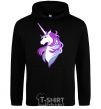 Men`s hoodie Violet unicorn black фото