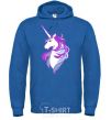 Men`s hoodie Violet unicorn royal фото
