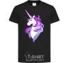 Kids T-shirt Violet unicorn black фото