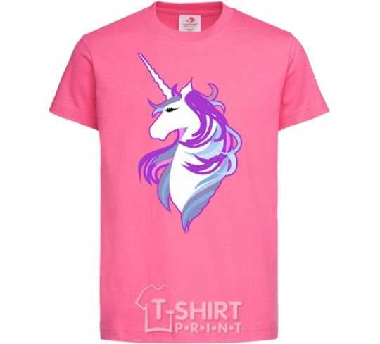 Kids T-shirt Violet unicorn heliconia фото