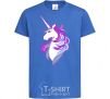 Kids T-shirt Violet unicorn royal-blue фото