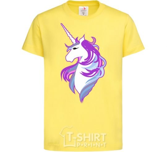 Детская футболка Violet unicorn Лимонный фото