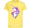 Kids T-shirt Violet unicorn cornsilk фото