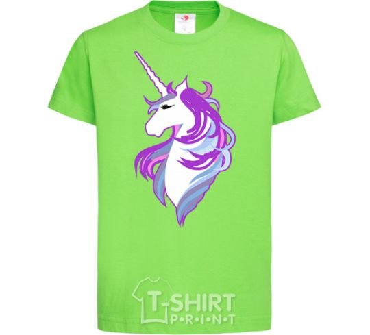 Kids T-shirt Violet unicorn orchid-green фото