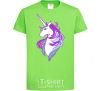 Kids T-shirt Violet unicorn orchid-green фото