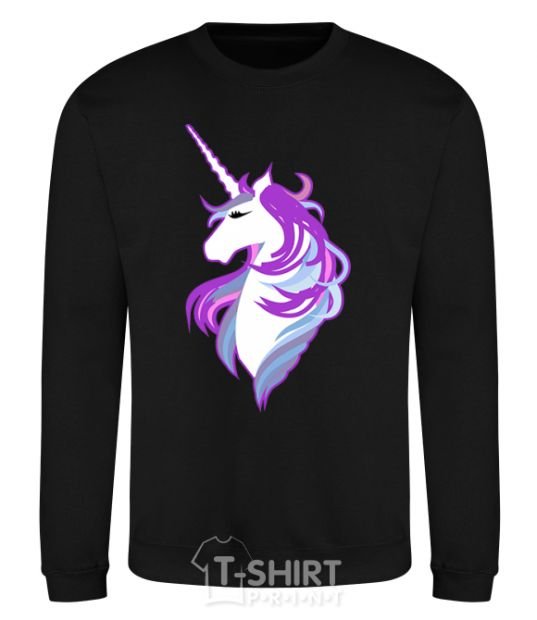 Sweatshirt Violet unicorn black фото