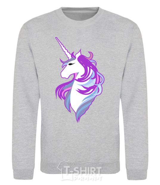 Sweatshirt Violet unicorn sport-grey фото