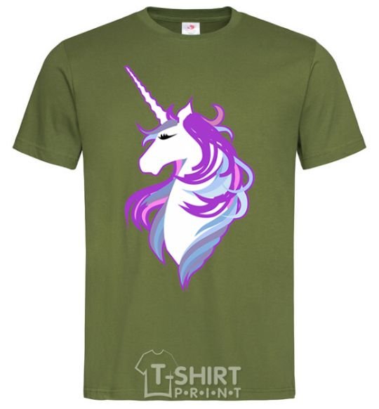 Men's T-Shirt Violet unicorn millennial-khaki фото