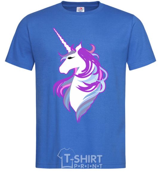 Men's T-Shirt Violet unicorn royal-blue фото
