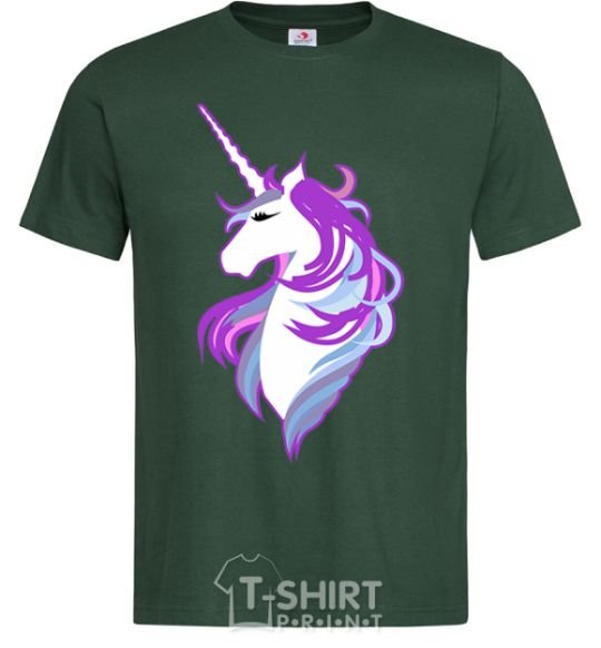 Men's T-Shirt Violet unicorn bottle-green фото