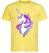 Men's T-Shirt Violet unicorn cornsilk фото