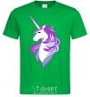 Men's T-Shirt Violet unicorn kelly-green фото