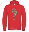 Men`s hoodie Dragon Hieroglyph bright-red фото