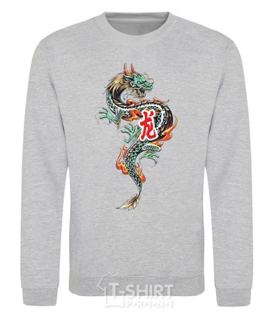 Sweatshirt Dragon Hieroglyph sport-grey фото