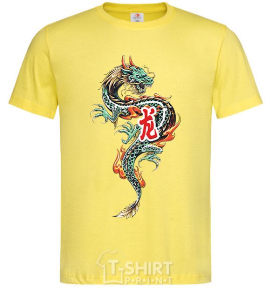 Men's T-Shirt Dragon Hieroglyph cornsilk фото