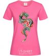 Женская футболка Дракон Иероглиф Ярко-розовый фото