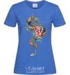 Women's T-shirt Dragon Hieroglyph royal-blue фото