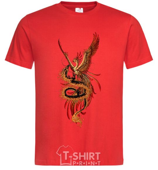 Men's T-Shirt Dragon Hummingbird red фото