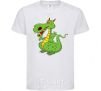 Kids T-shirt A cartoon dragon White фото