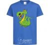 Детская футболка Мультяшный дракон Ярко-синий фото