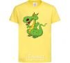 Kids T-shirt A cartoon dragon cornsilk фото